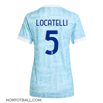 Billige Fotballdrakt Juventus Manuel Locatelli #5 Replika Bortedrakt Dame 2025-26 Kortermet